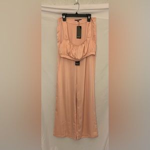 NWT Nasty Gal 2pc Satin Pant Set - Size 6